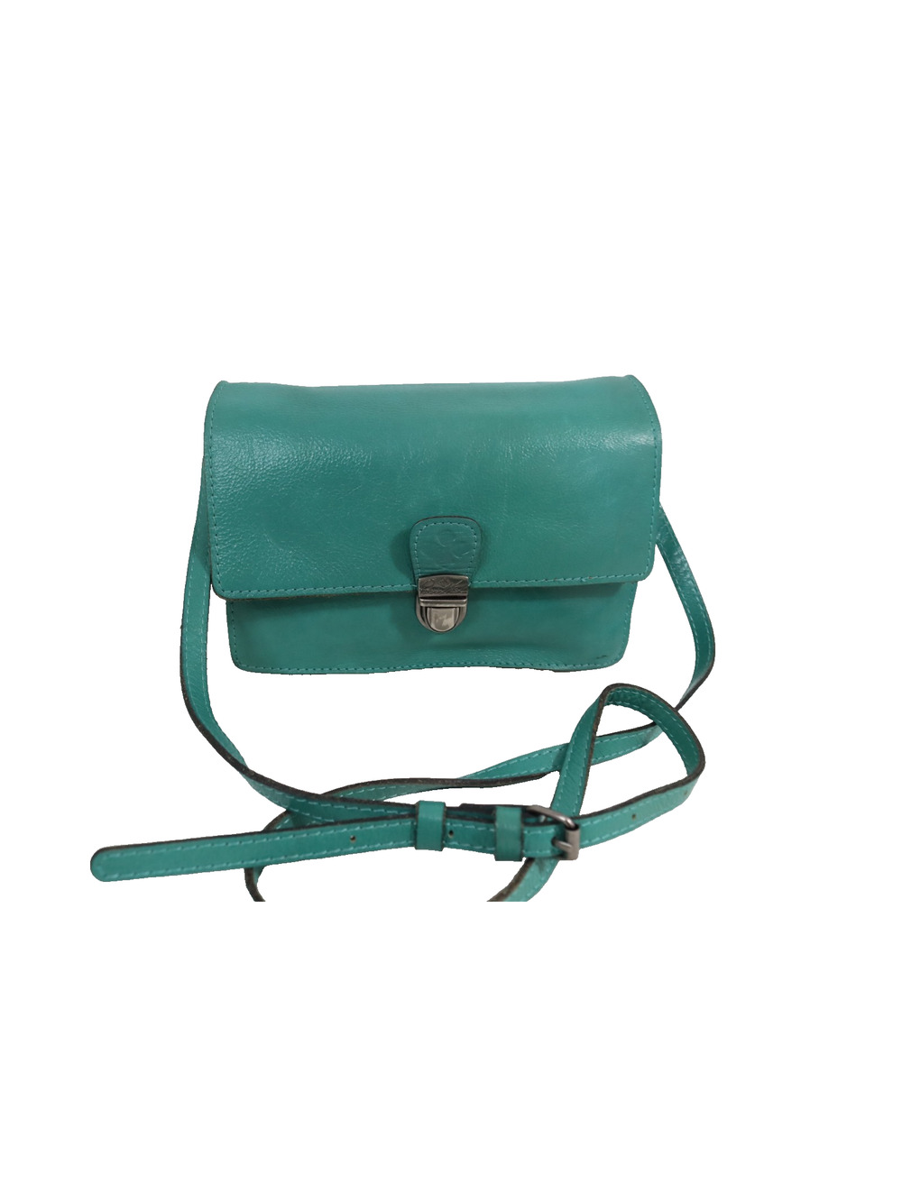 Patrica Nash Lanza Green Crossbody Leather Bag Silver Hardware (38)